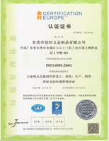 资质认证ISO14001-创河自攻螺丝厂家